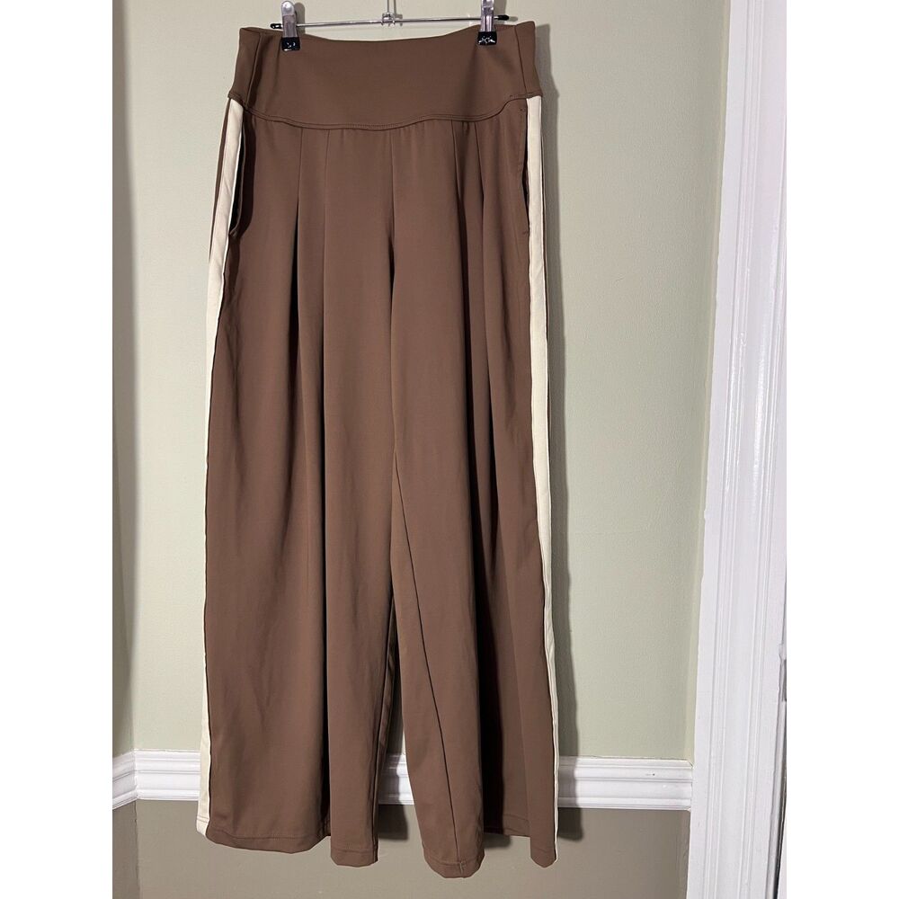 Halara High Rise Baggy Color Block Stripe Casual Pants NWOT Size L